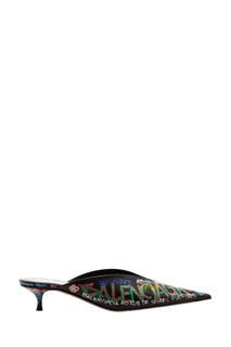 Кожаные мюли Graffiti Balenciaga