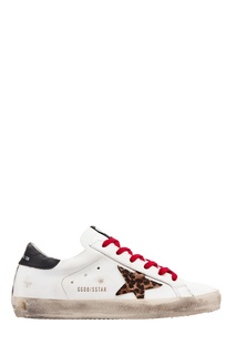 Кроссовки SuperStar с леопардовой отделкой Golden Goose Deluxe Brand