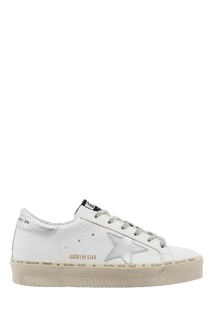 Кроссовки с серебристыми звездами Hi Star Golden Goose Deluxe Brand