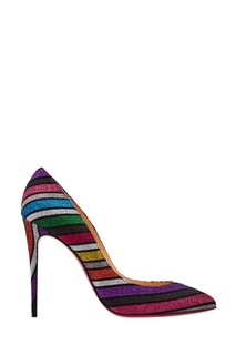 Разноцветные туфли с глиттером Pigalle Follies 100 Christian Louboutin