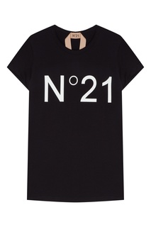 Черная футболка с крупным логотипом No.21