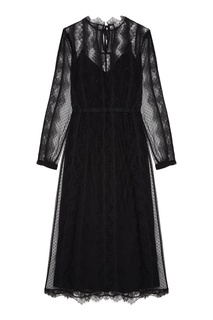 Черное платье из гипюра Laroom