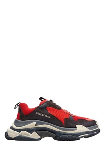 Черно-красные кроссовки Triple S Balenciaga Man