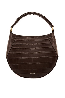 Коричневая мини-сумка с эффектом крокодиловой кожи Corsa Wandler