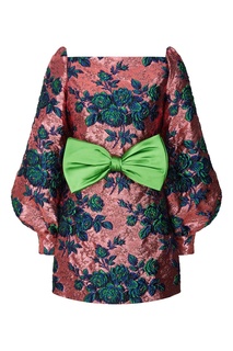Платье мини с жаккардовым цветочным узором Gucci