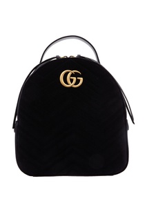 Бархатный рюкзак GG Marmont Gucci