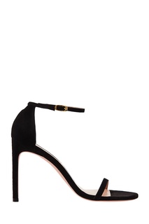 Черные замшевые босоножки Nudist Stuart Weitzman