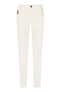Белые брюки с логотипом Prada