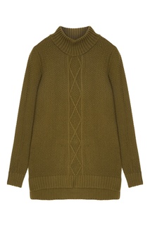 Зеленый свитер фактурной вязки Fashion.Love.Story.