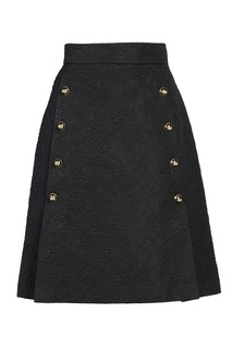 Черная юбка с пуговицами Dolce & Gabbana