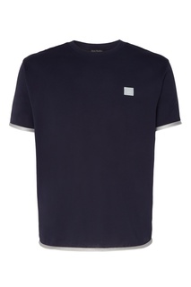 Темно-синяя футболка с контрастной отделкой Acne Studios