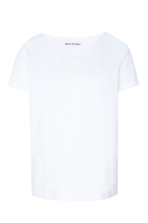 Белая льняная футболка Acne Studios