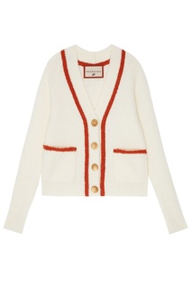 Белый кардиган с яркой отделкой Petrovna