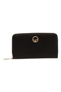 Черный кожаный кошелек Fendi