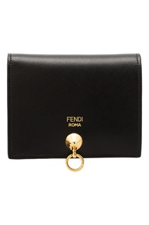 Черный кожаный кошелек Fendi