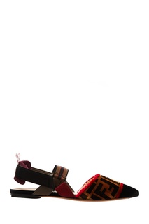 Туфли с текстильной отделкой Fendi