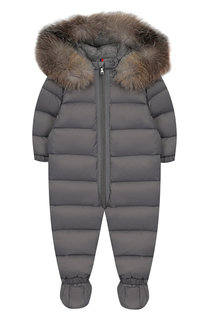 Комплект из пухового комбинезона и пинеток Moncler Enfant