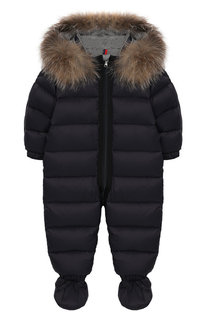 Комплект из пухового комбинезона и пинеток Moncler Enfant