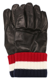 Кожаные перчатки Moncler