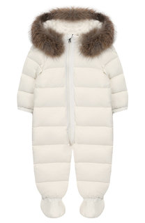 Комплект из пухового комбинезона и пинеток Moncler Enfant