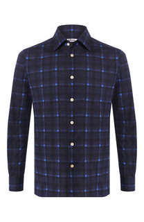 Хлопковая рубашка с воротником кент Kiton