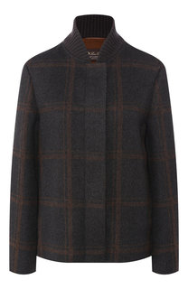 Кашемировый жакет в клетку Loro Piana