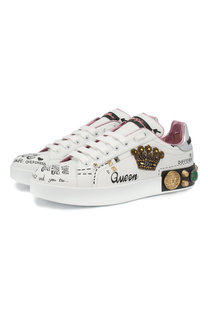 Кожаные кеды Portofino Dolce & Gabbana