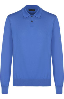 Хлопковое поло с длинными рукавами Z Zegna
