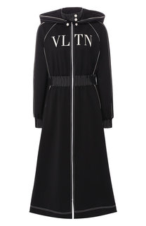 Платье-миди с капюшоном Valentino