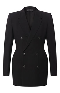 Двубортный пиджак из шерсти Balenciaga