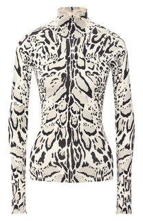 Шерстяная водолазка с принтом Roberto Cavalli