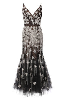 Платье с декоративной отделкой Oscar de la Renta
