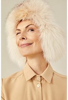Шапка-ушанка из меха норки и лисы SVK BY Kussenkovv