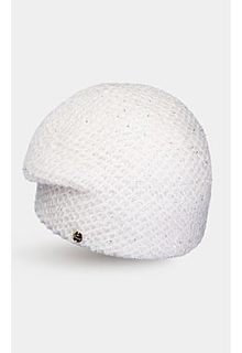 Белая полушерстяная шапка Canoe