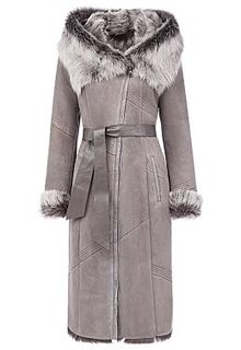 Дубленка из тосканы с поясом La Reine Blanche