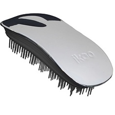IKOO Щетка для волос HOME METALLIC Устричный металлик, черные зубчики 1 шт.
