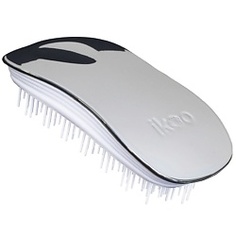IKOO Щетка для волос HOME METALLIC Устричный металлик, белые зубчики 1 шт.