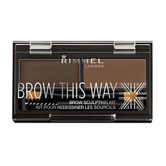 RIMMEL Тени для бровей Brow This Way № 002 средне-коричневый