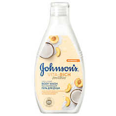 JOHNSONS Гель для душа расслабляющий с йогуртом, кокосом и экстрактом персика 250 мл