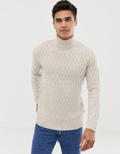 Бежевый джемпер с высоким воротом Burton Menswear - Кремовый