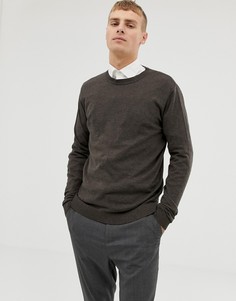 Коричневый хлопковый джемпер ASOS DESIGN - Коричневый