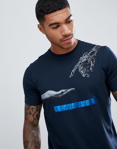 Темно-синяя футболка Armani Exchange - Темно-синий