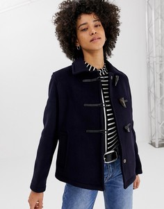 Короткое пальто с добавлением шерсти Gloverall - Темно-синий