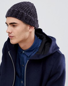 Серая шапка-бини из шенили ASOS DESIGN - Серый