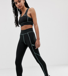 Черные леггинсы с контрастными строчками Puma эксклюзивно для ASOS - Черный