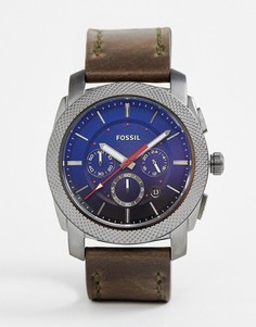 Мужские часы-хронограф с кожаным ремешком Fossil FS5388 - Коричневый