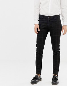 Черные джинсы скинни в клетку ASOS DESIGN - Черный