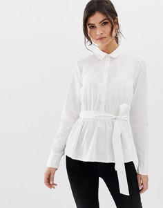 Рубашка с завязкой на талии Vero Moda - Белый
