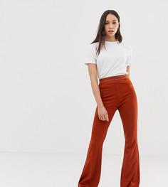 Расклешенные брюки из понте с контрастными строчками ASOS DESIGN Tall - Оранжевый