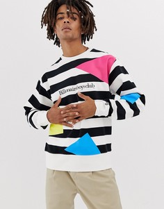 Белый свитшот в полоску Billionaire Boys Club jumble - Белый